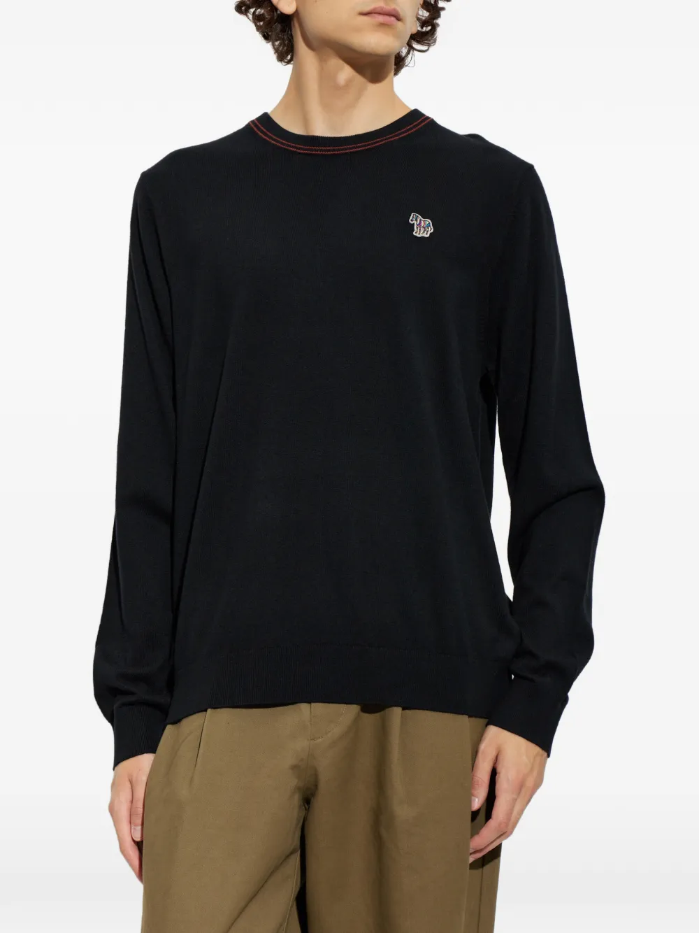 PS Paul Smith Trui met zebra-patch Zwart