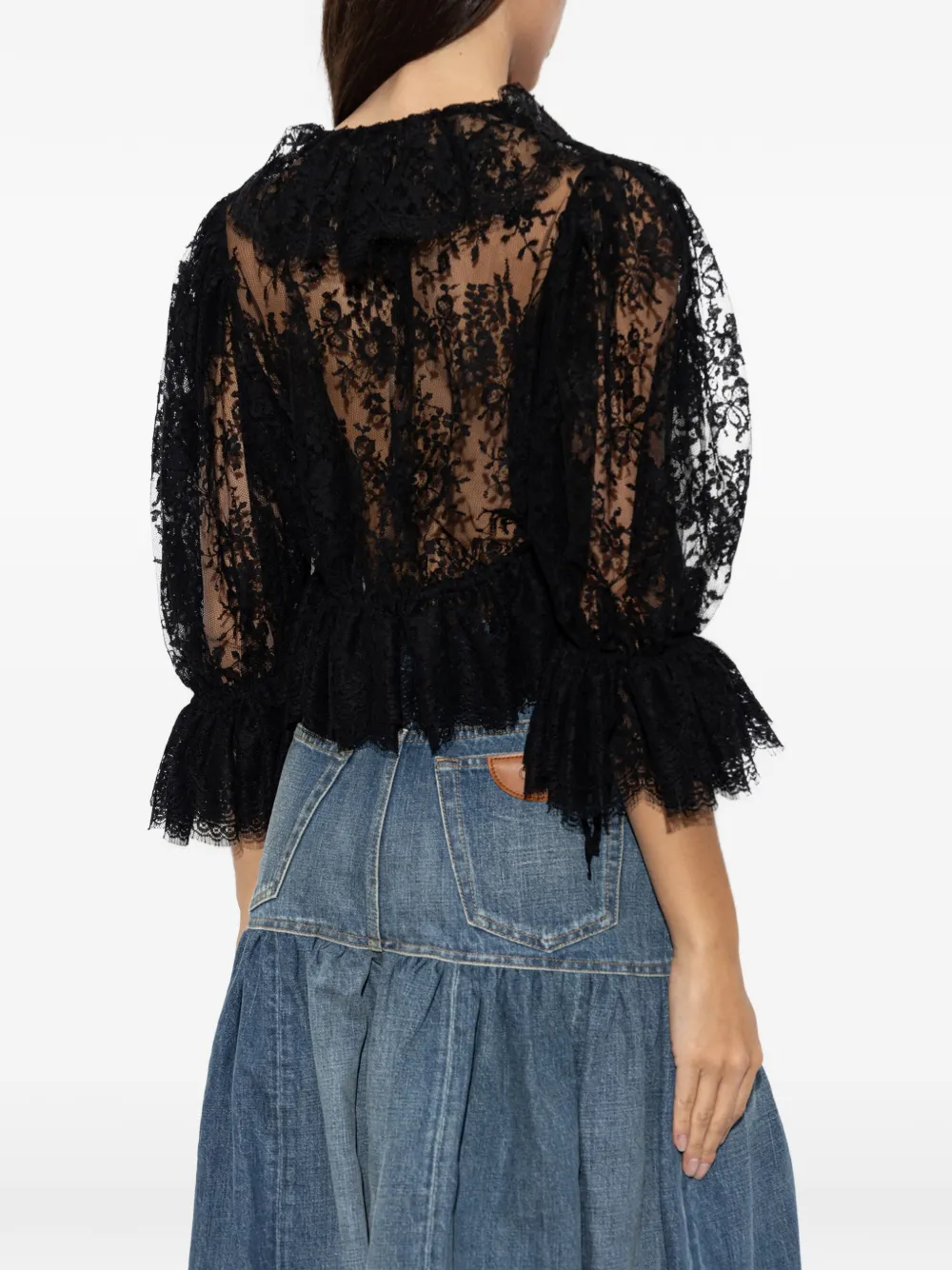 Chloé ruffled blouse Zwart