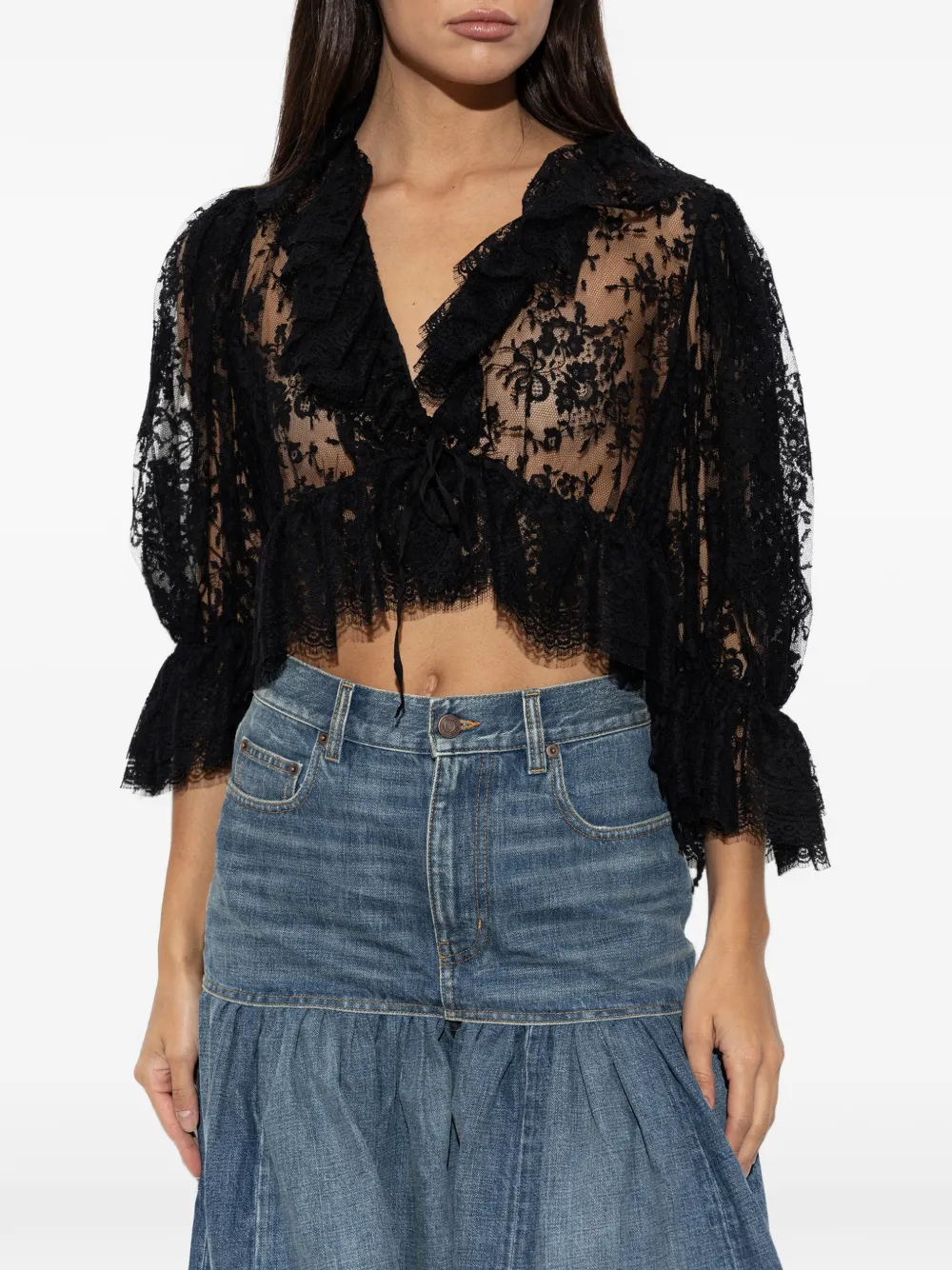 Chloé ruffled blouse Zwart