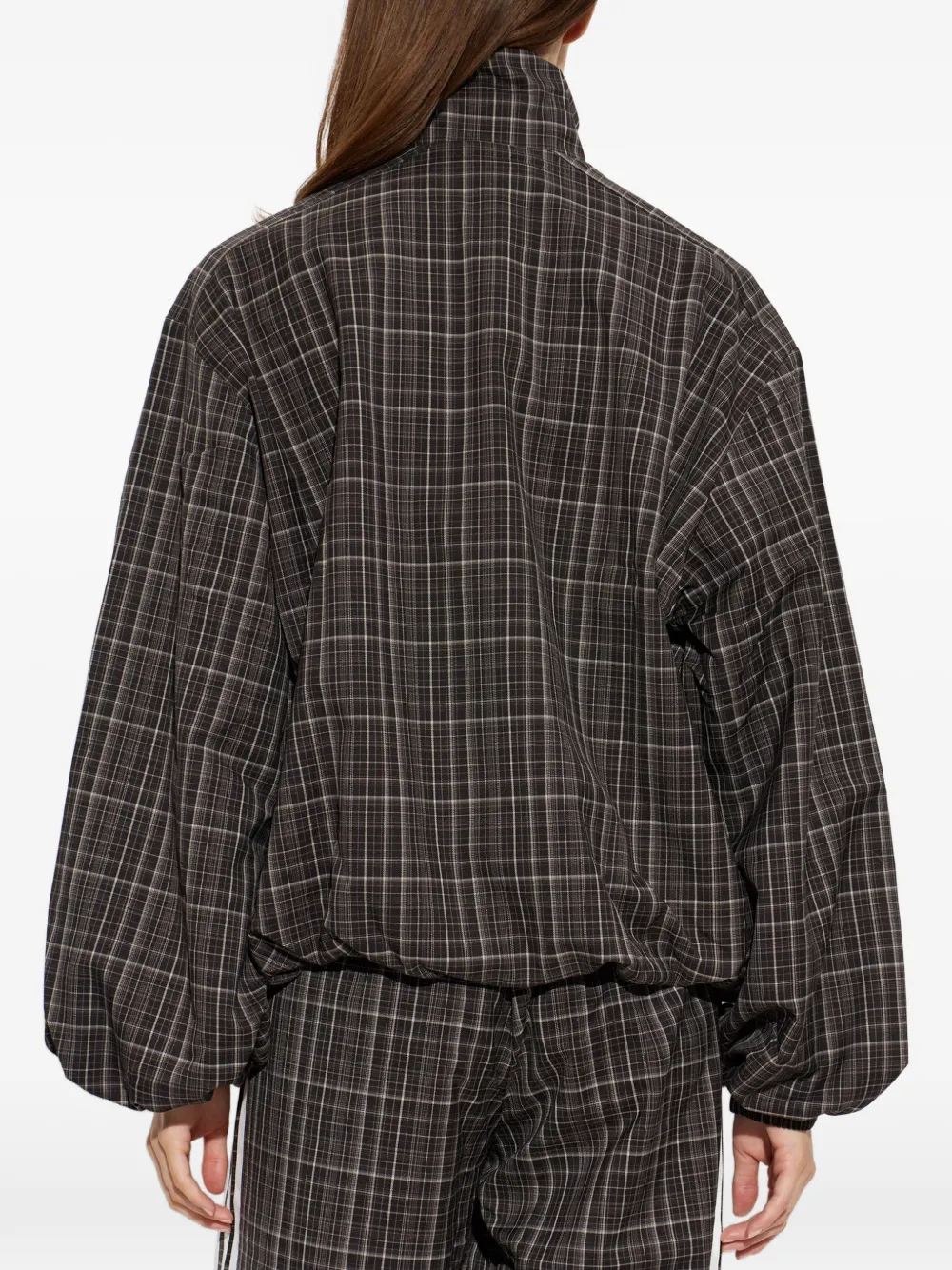 adidas check-pattern high-neck track jacket Bruin