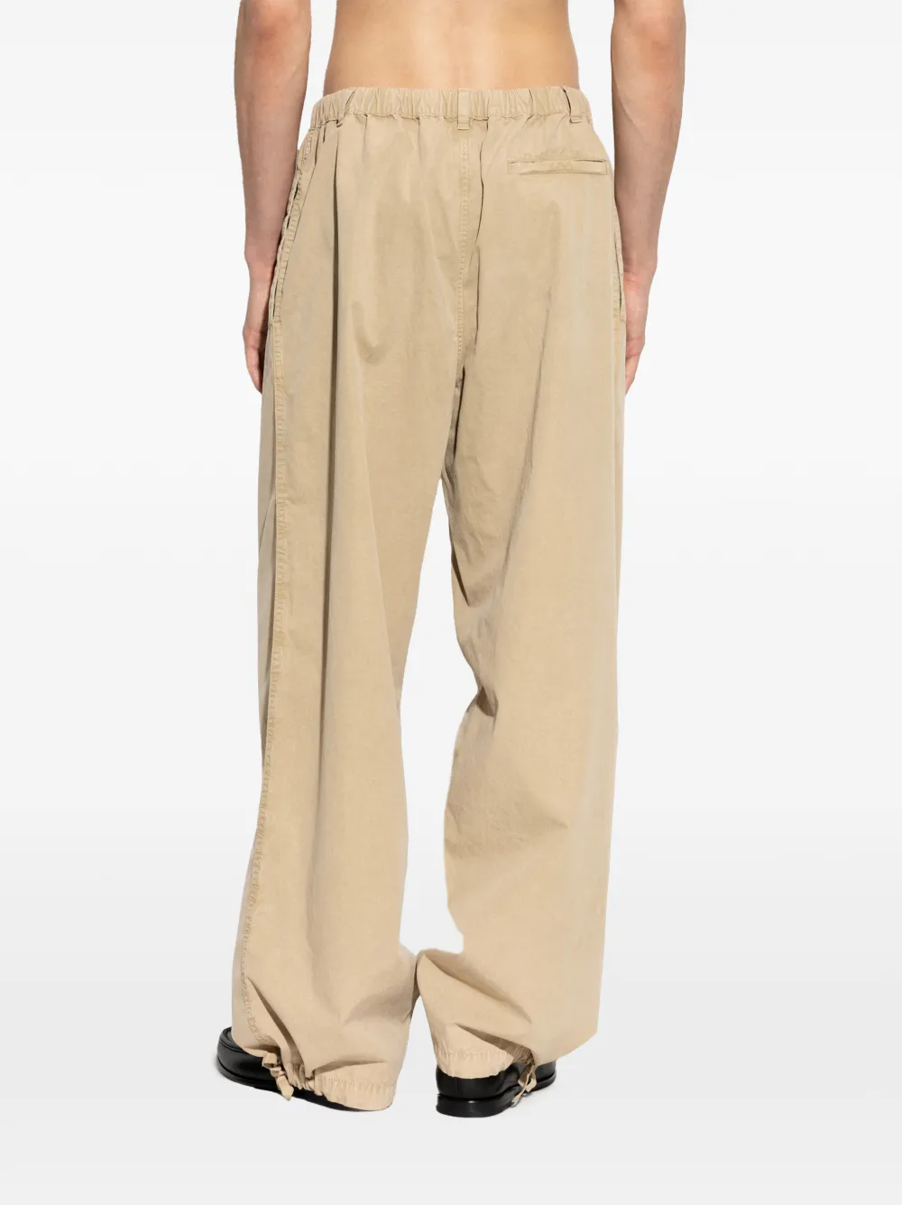 Ferragamo drawstring-waist trousers Beige