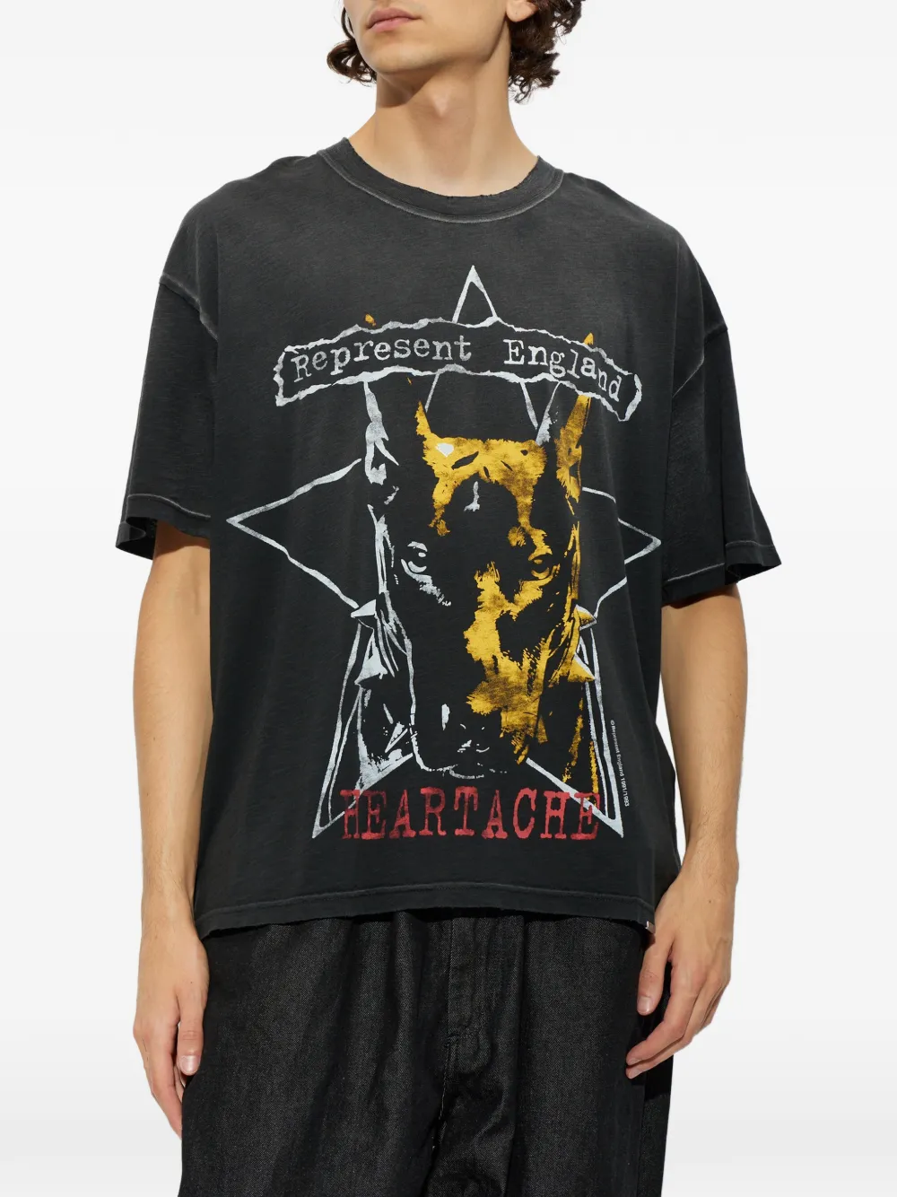 Represent T-shirt met grafische print Zwart