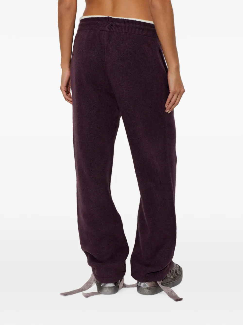 adidas Trefoil-logo drawstring track pants Paars
