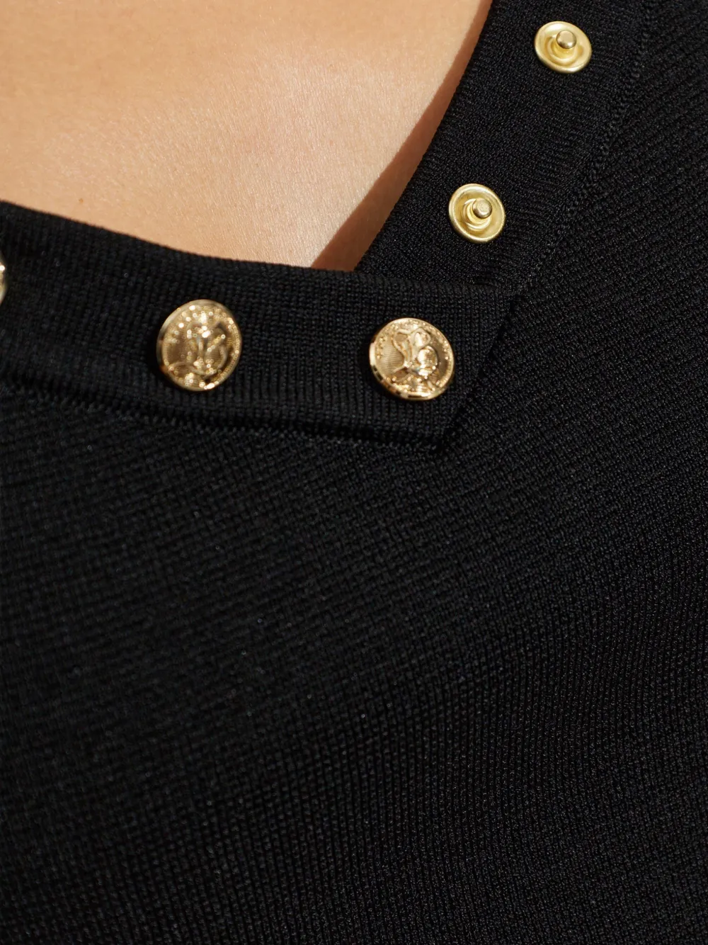 Balmain Verfraaide tanktop met halternek Zwart