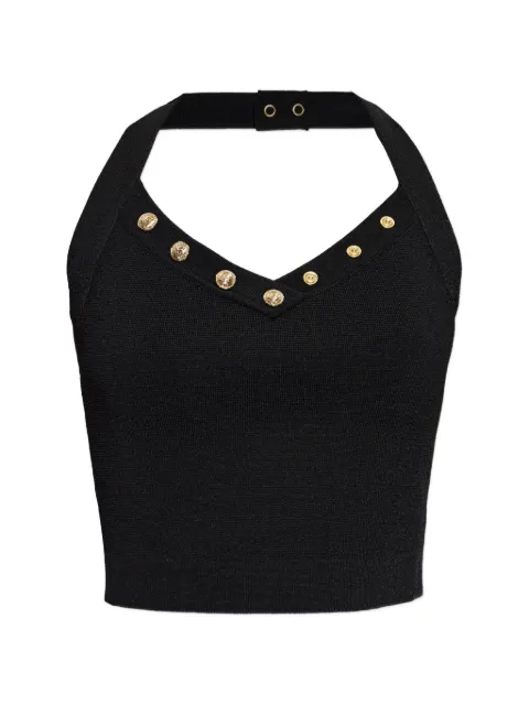 Balmain embellished halterneck tank top