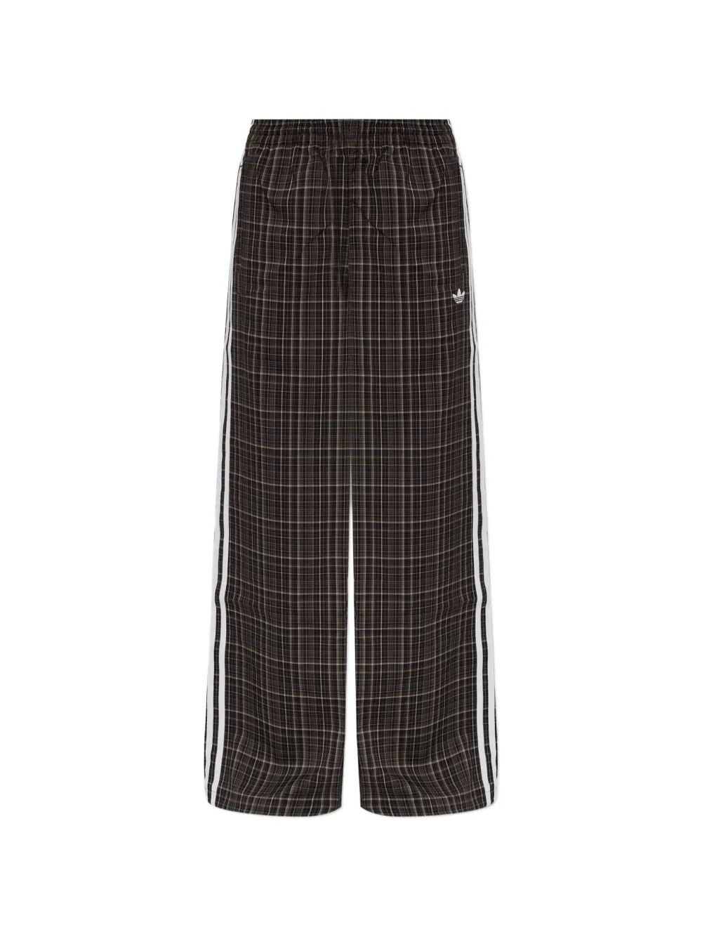 adidas check-pattern track pants - Marrone