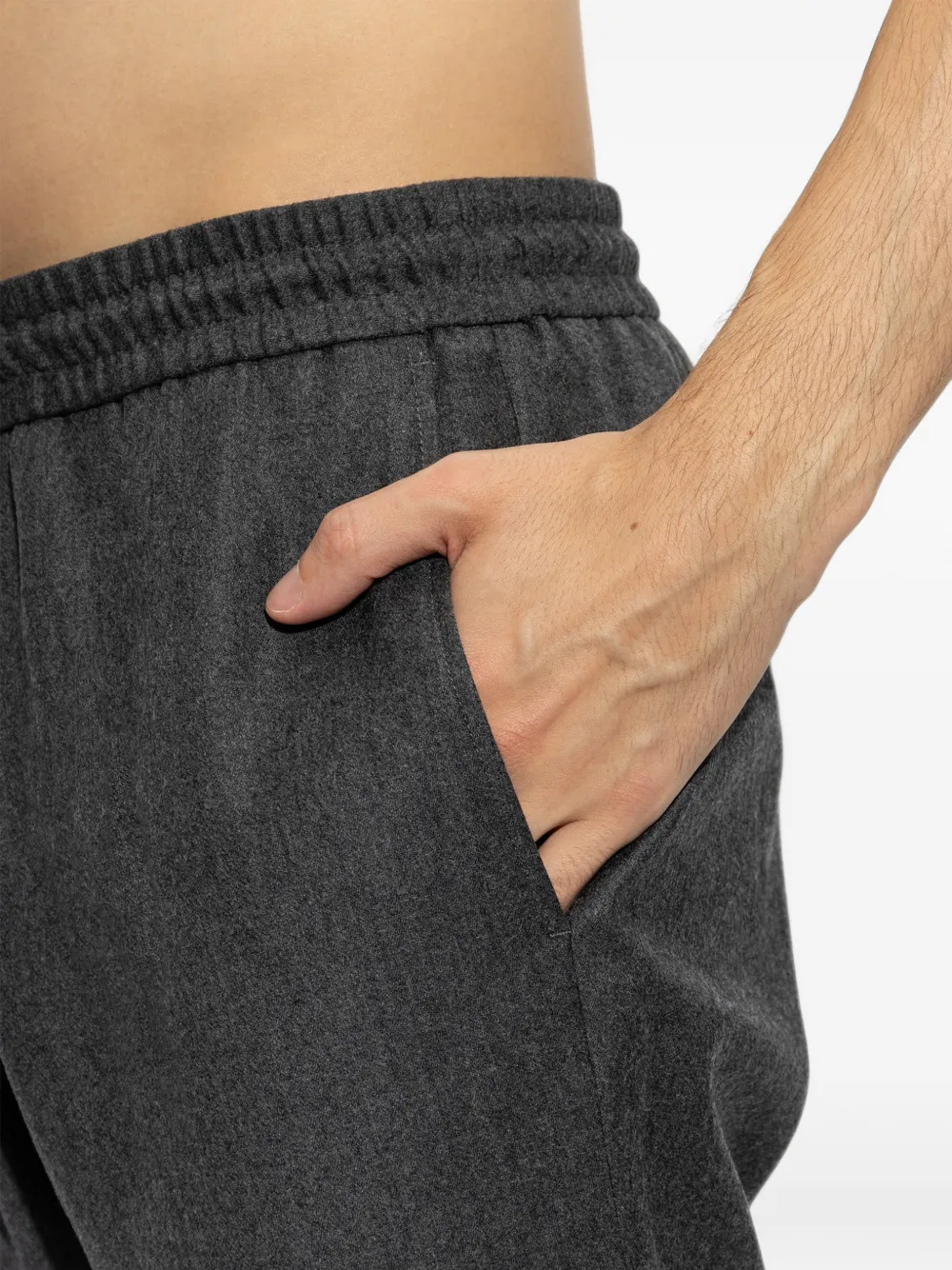 Paul Smith drawstring-waist pleated trousers Grijs