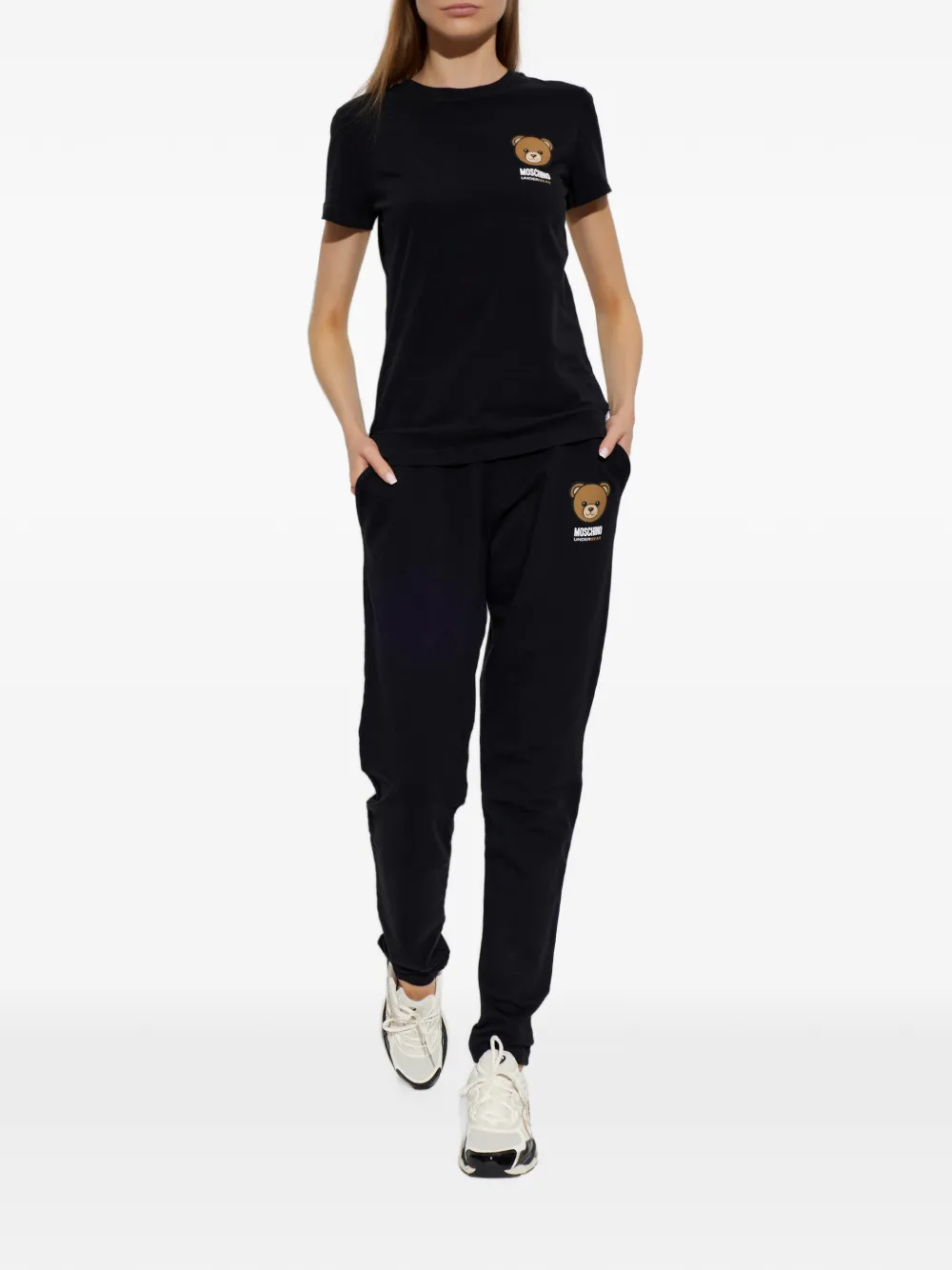 Moschino Trainingsbroek met teddybeerprint Zwart