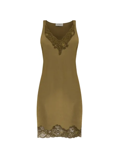 Balmain lace-trim mini dress