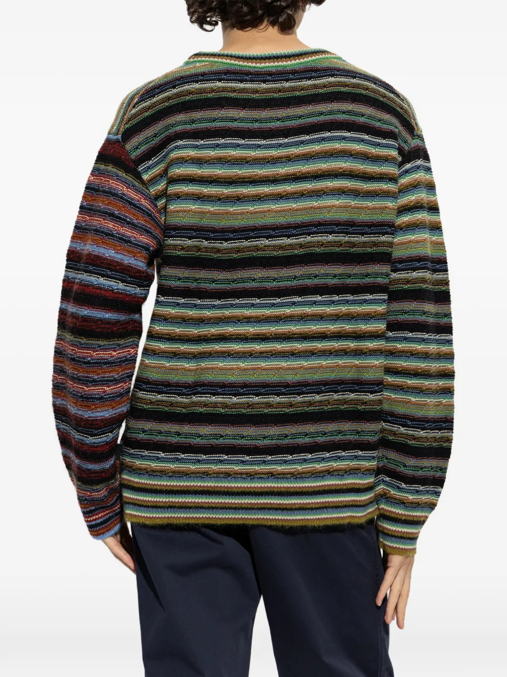 PS Paul Smith Gestreepte trui met textuur Zwart