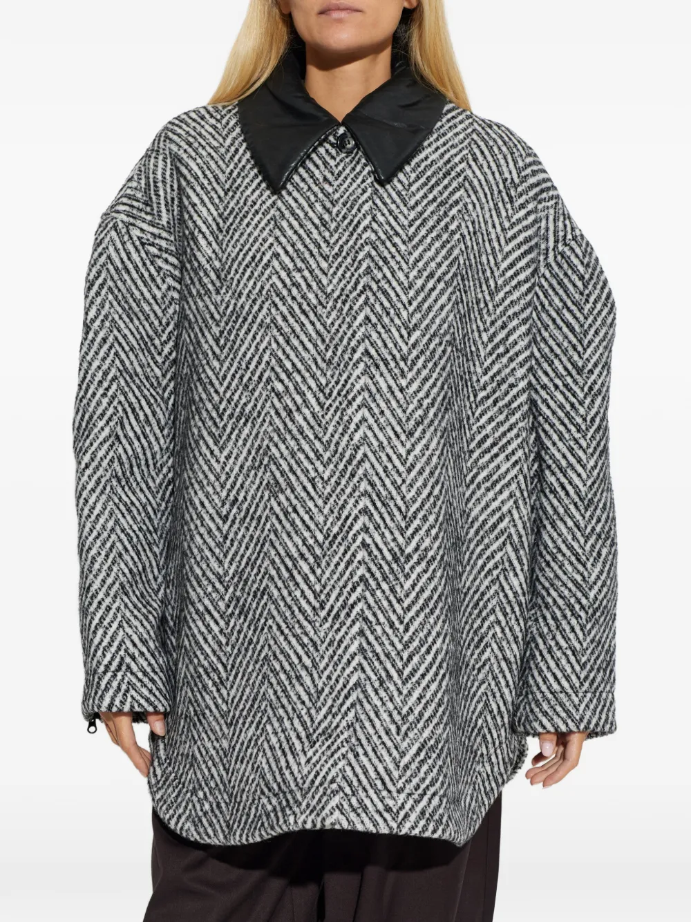 Baum Und Pferdgarten Berfe oversized jack met visgraatpatroon Wit