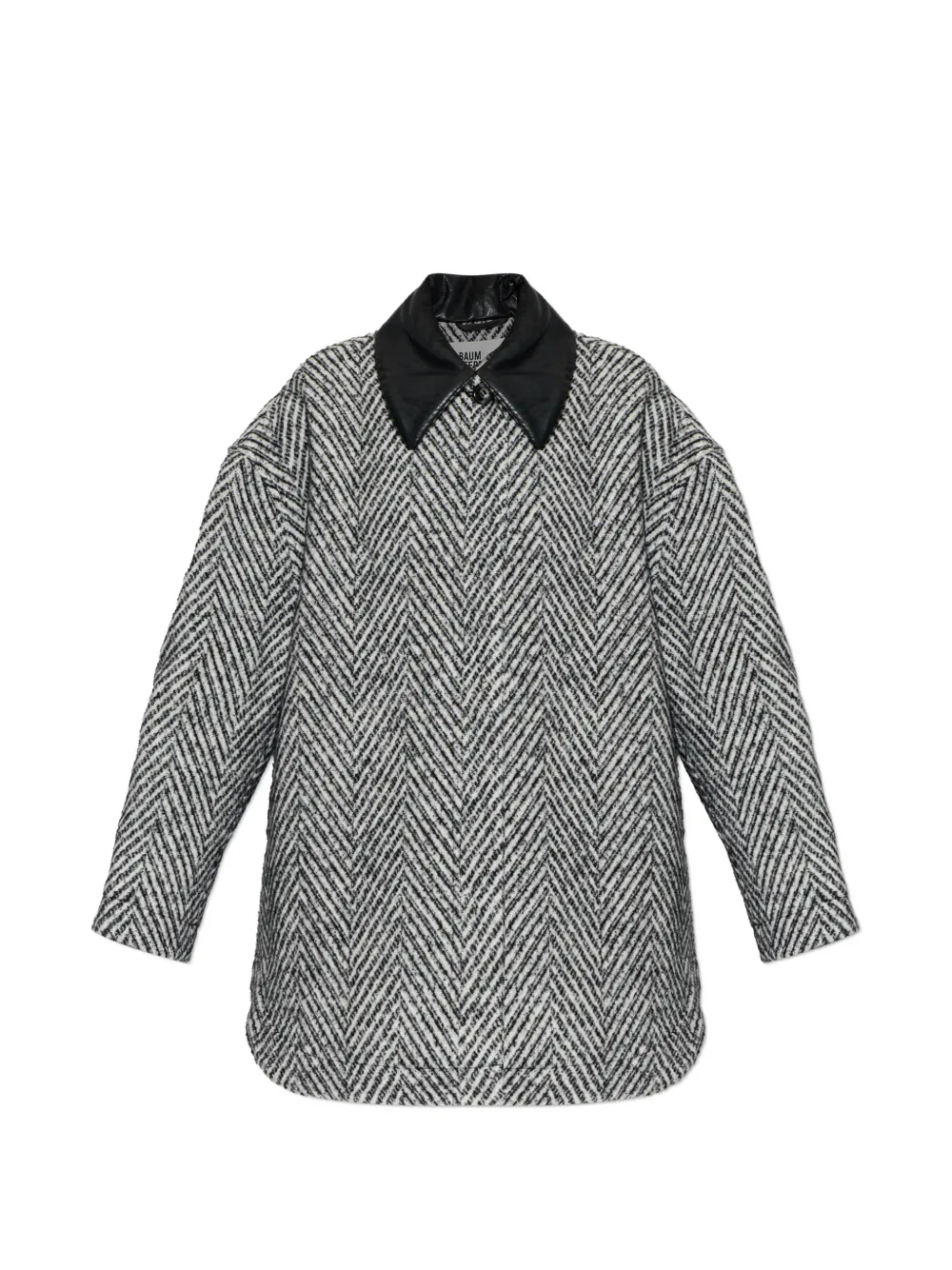 Baum Und Pferdgarten Berfe herringbone-pattern oversized jacket - women - Viscose/Polyester/Recycled Wool/Recycled Polyester/Polyurethane/Polyest...