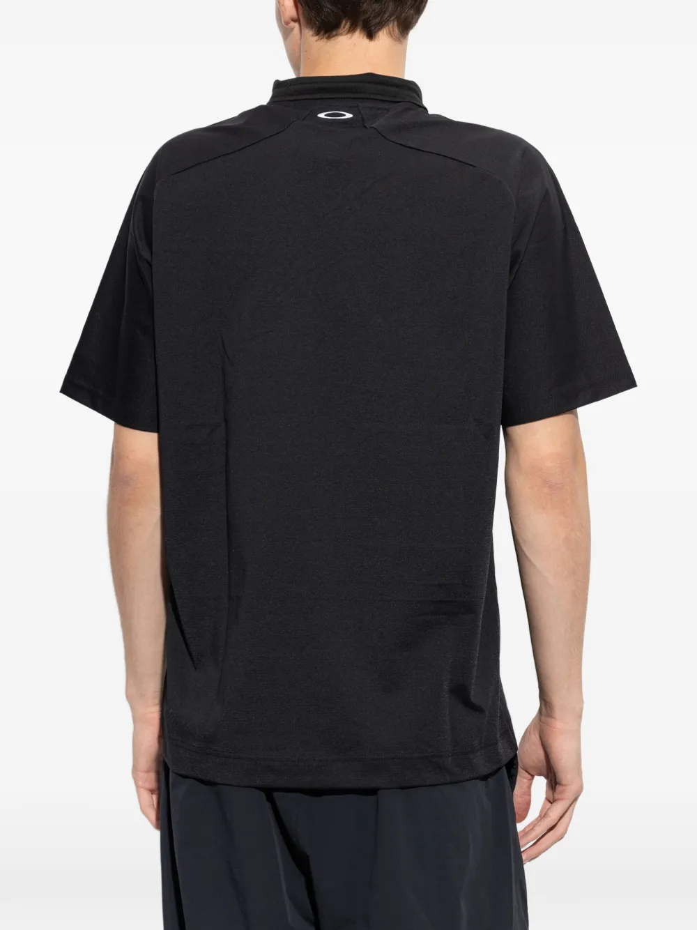 Oakley T-shirt met geborduurd logo en polokraag Zwart