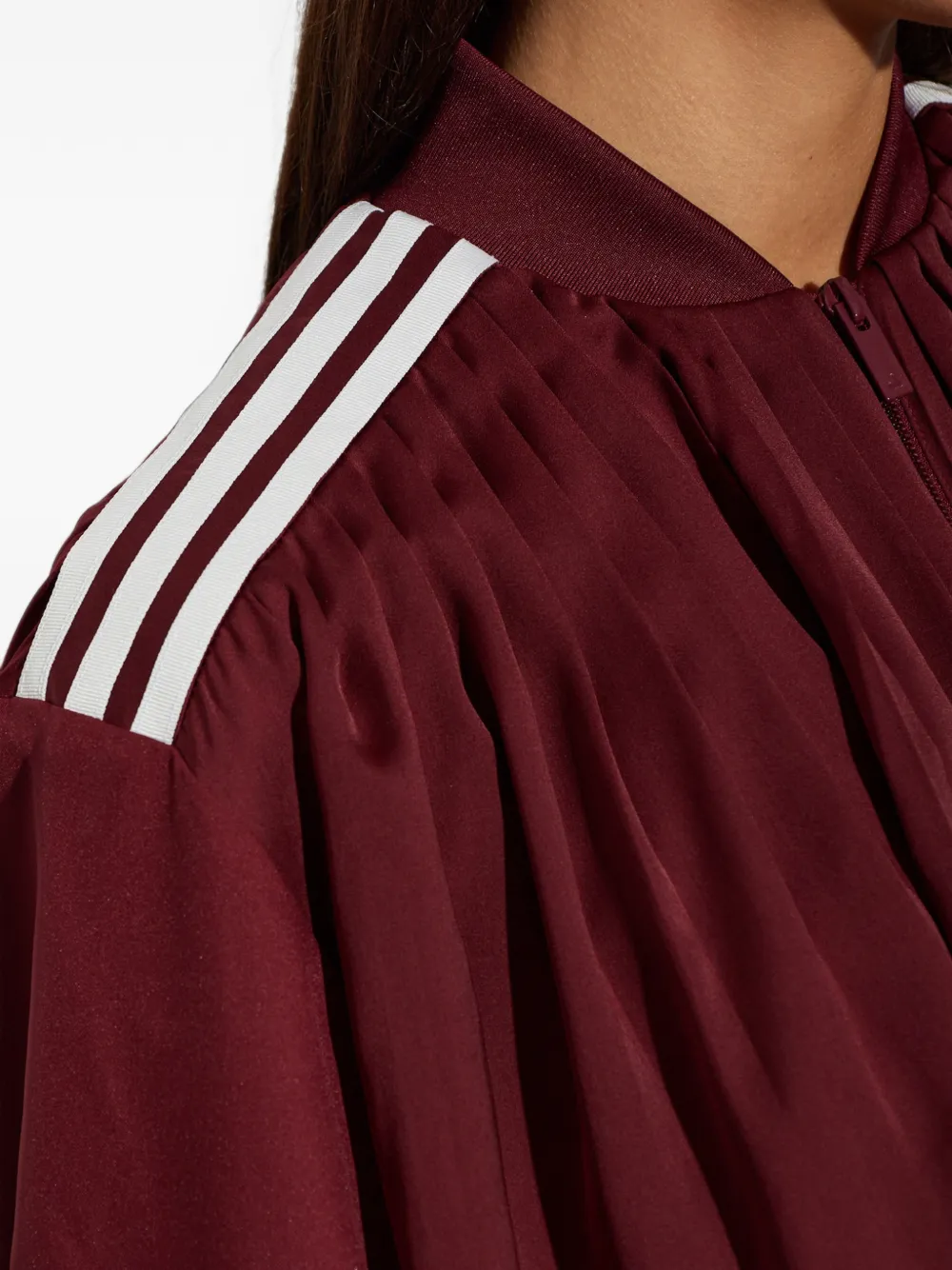 adidas pleated puff-sleeve track jacket Rood