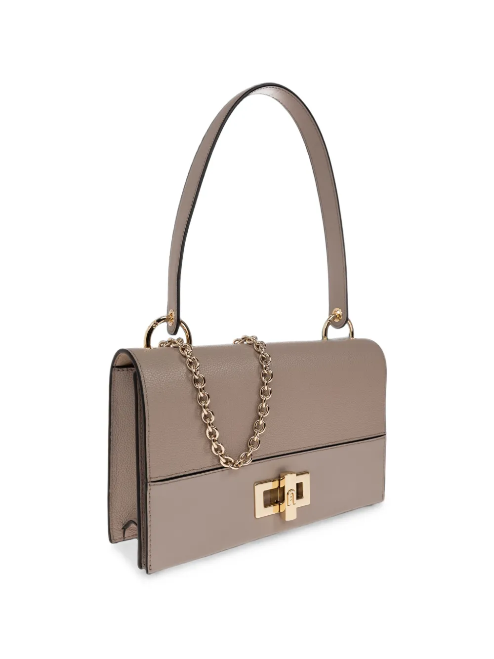 Furla Schoudertas met draaislot Beige