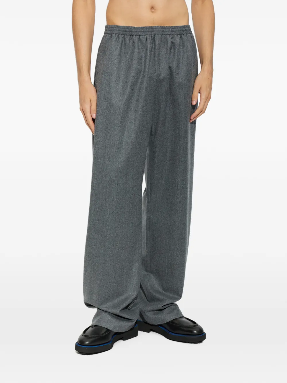 Lanvin Wollen flanellen broek Grijs