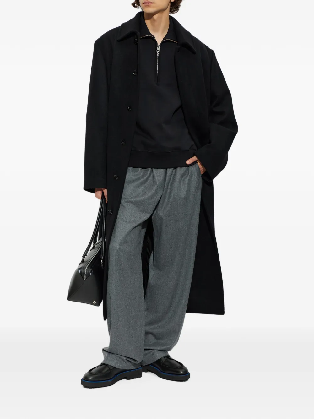 Lanvin Wollen flanellen broek Grijs