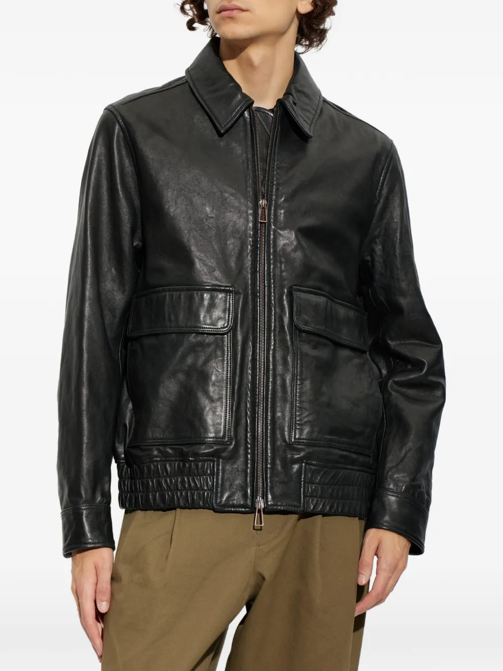 PS Paul Smith Leren jack Zwart