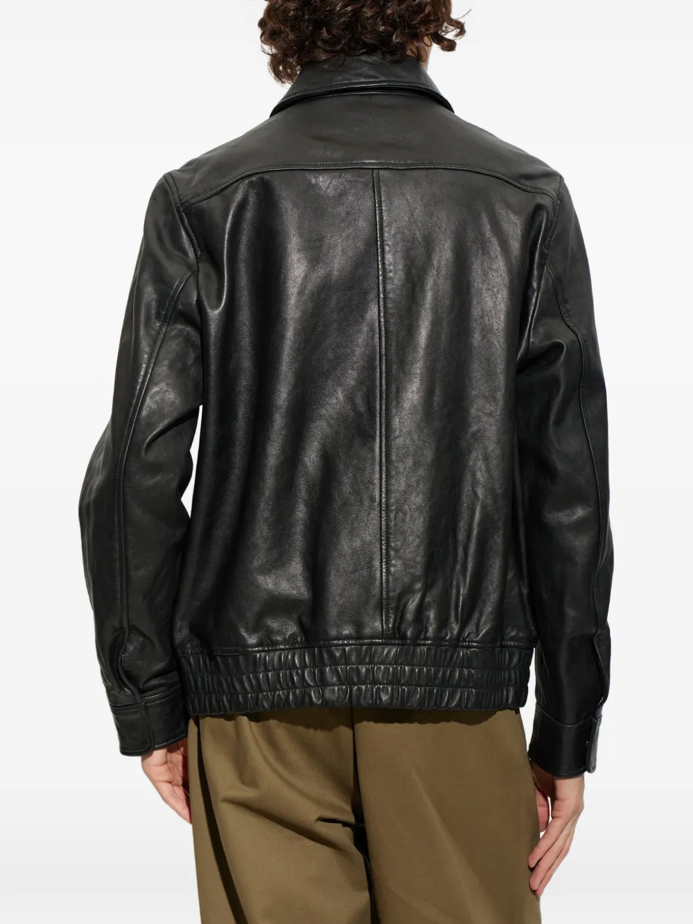 PS Paul Smith Leren jack Zwart