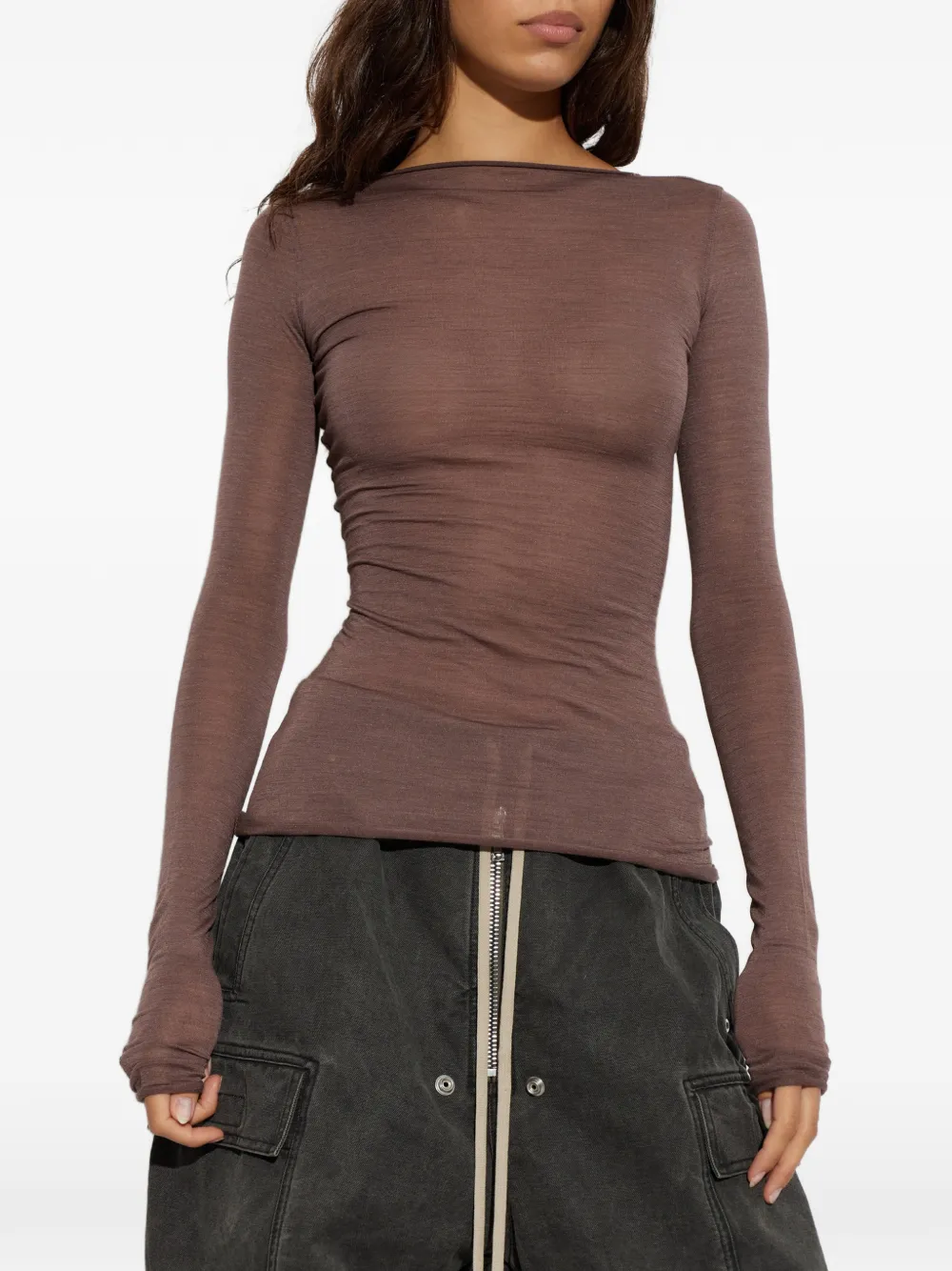 Rick Owens Top met lange mouwen Bruin