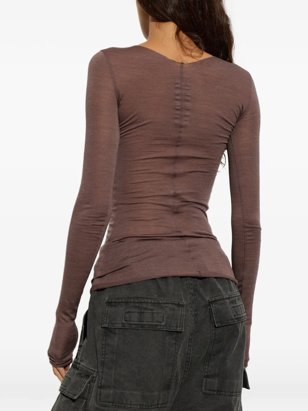 Rick Owens Top met lange mouwen Bruin