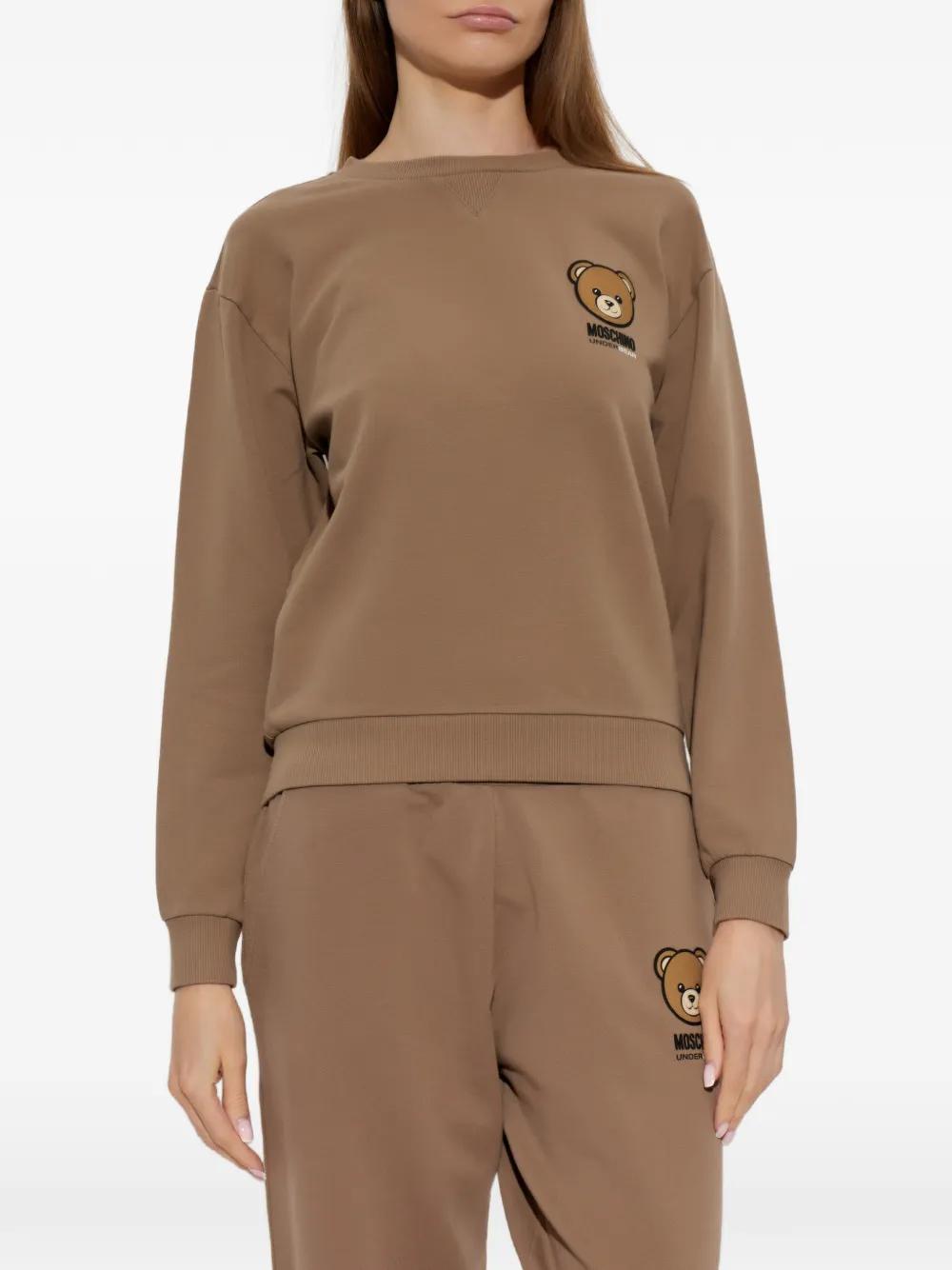 Moschino Teddy Bear sweater met patch Bruin