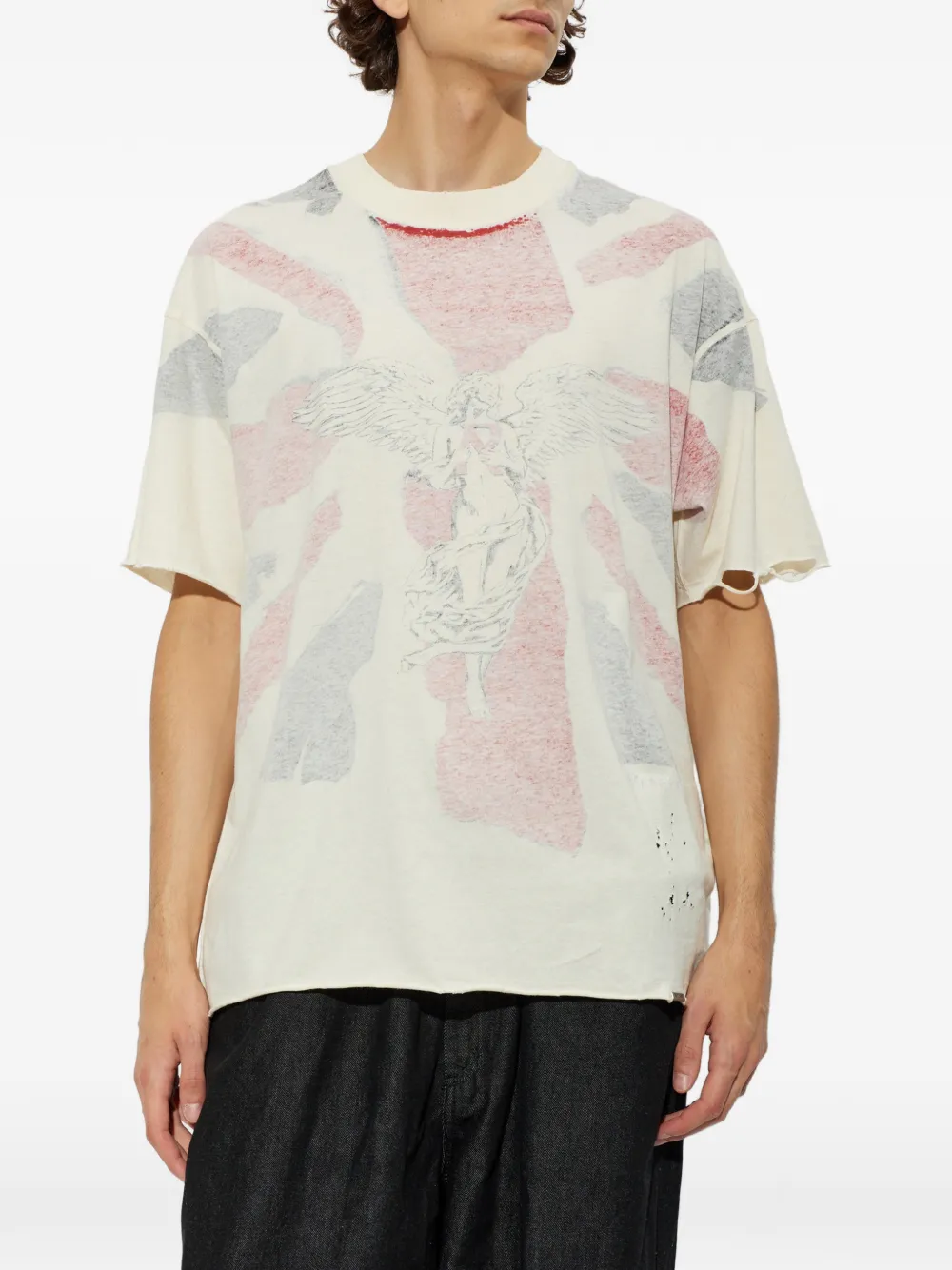 Represent T-shirt met grafische print Beige