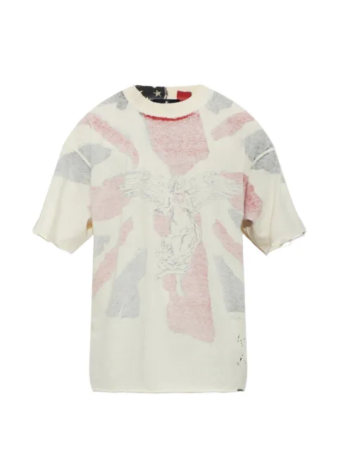 Represent graphic-print distressed T-shirt
