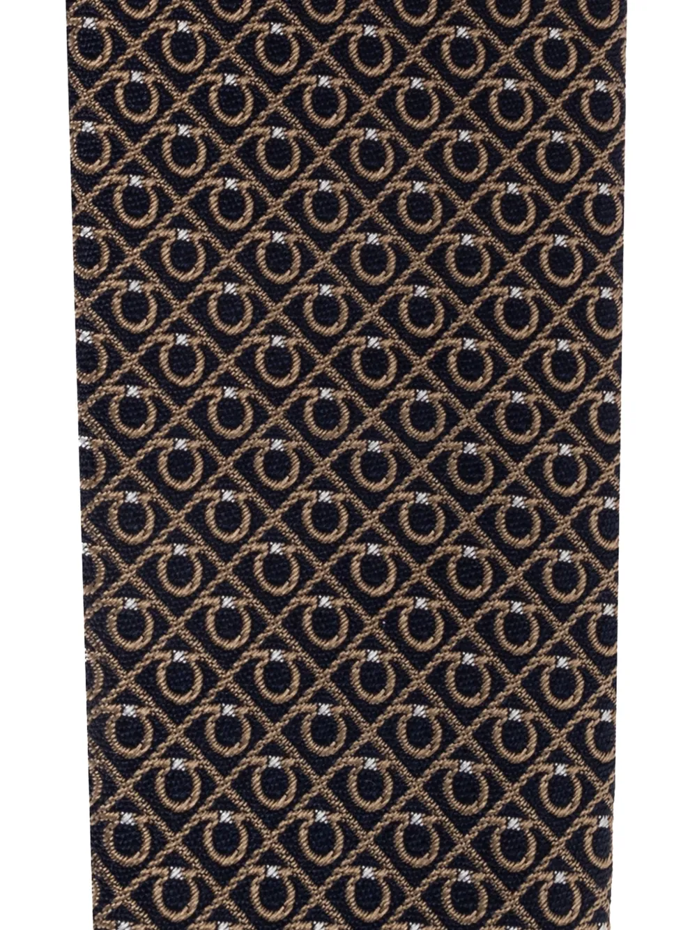 Ferragamo Gancini jacquard tie Blauw