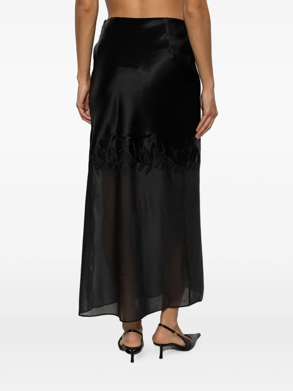 By Malene Birger Angelina straight maxi skirt Zwart