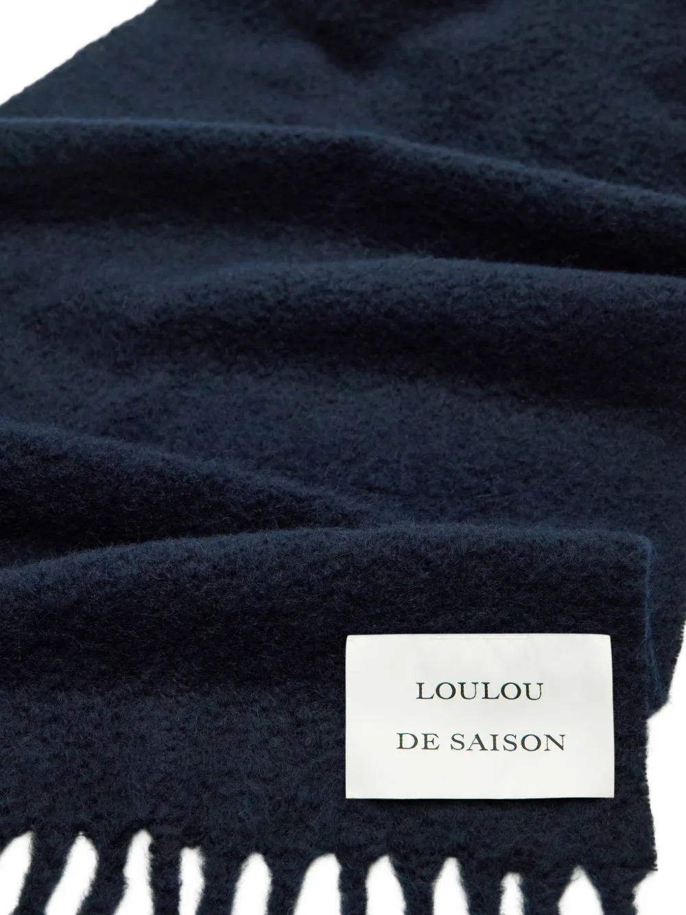 LouLou de Saison Santo sjaal met franje Blauw
