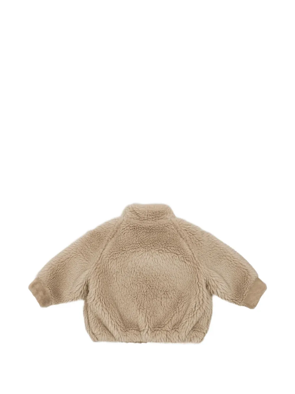 Donsje Zowie jack van imitatiebont met knopen Beige