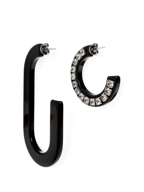 ISABEL MARANT crystal-embellished mismatched earrings