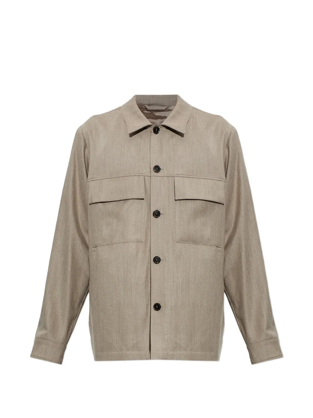 Paul Smith light beige wool-cashmere flannel overshirt - Toni neutri