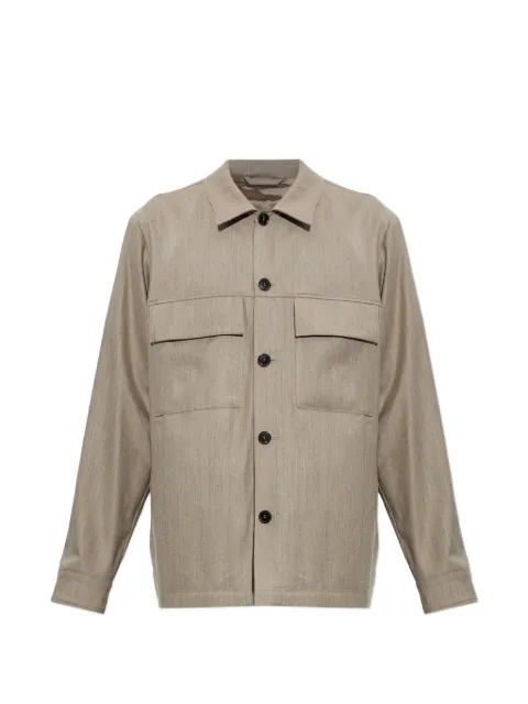 Paul Smith light beige wool-cashmere flannel overshirt