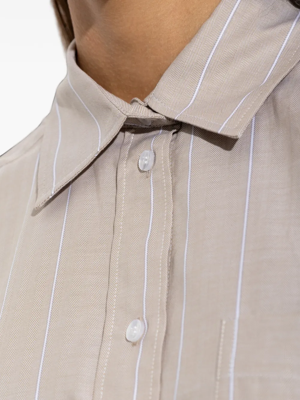 By Malene Birger Audrey pinstriped shirt Beige