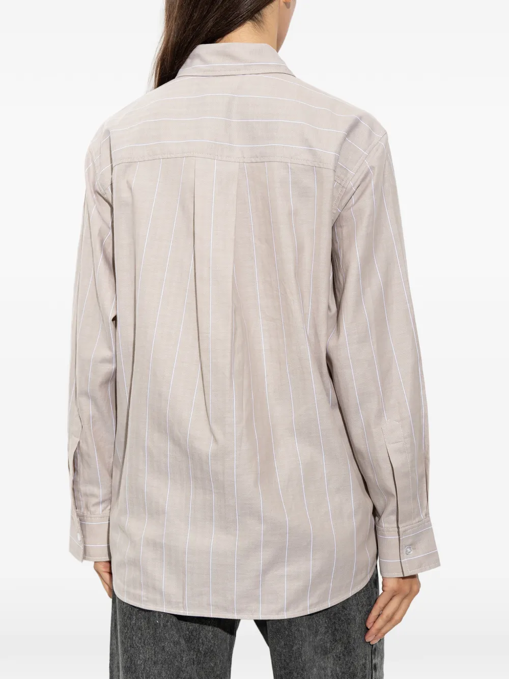 By Malene Birger Audrey pinstriped shirt Beige
