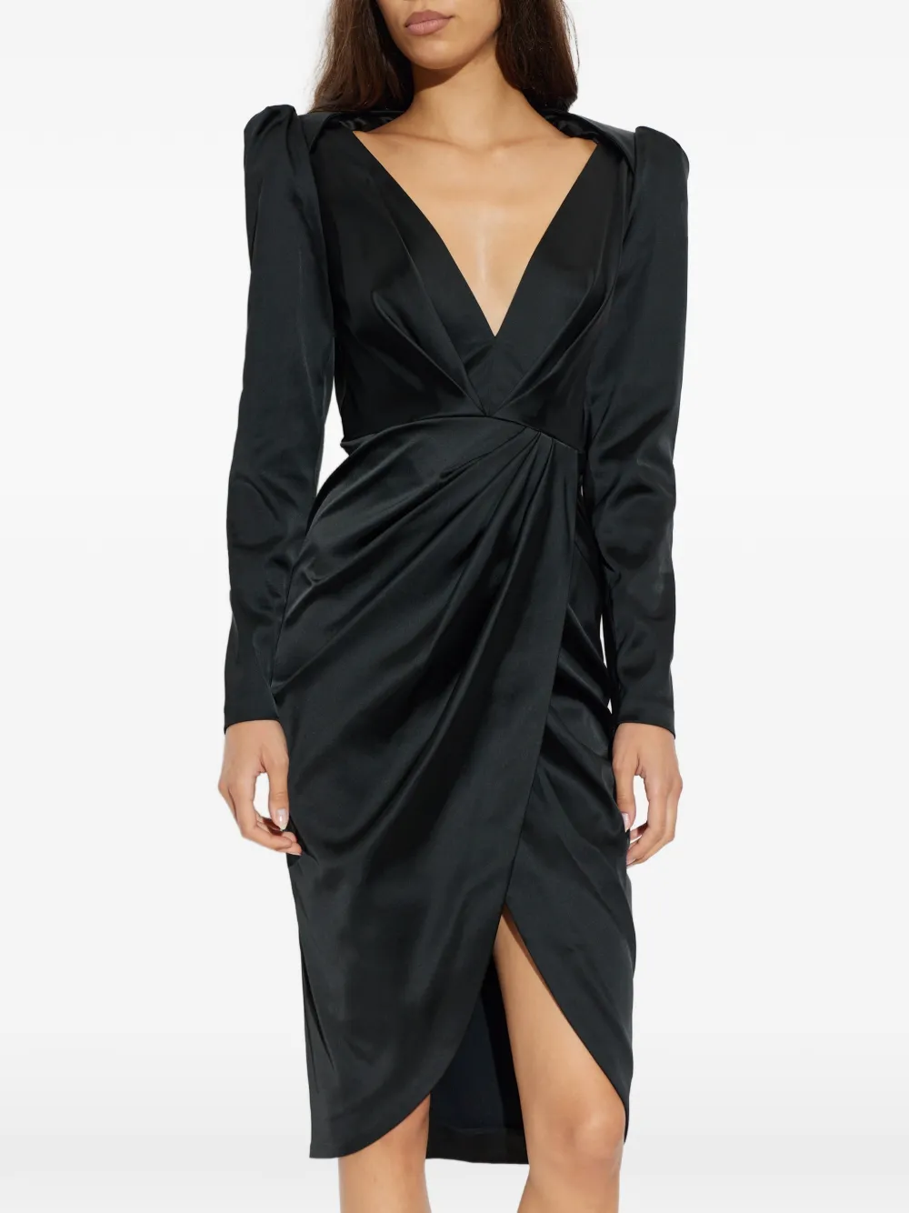 Balmain Gedrapeerde mini-jurk Zwart