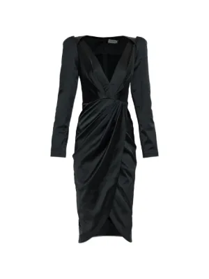 Balenciaga Silk Midi Dress | Black