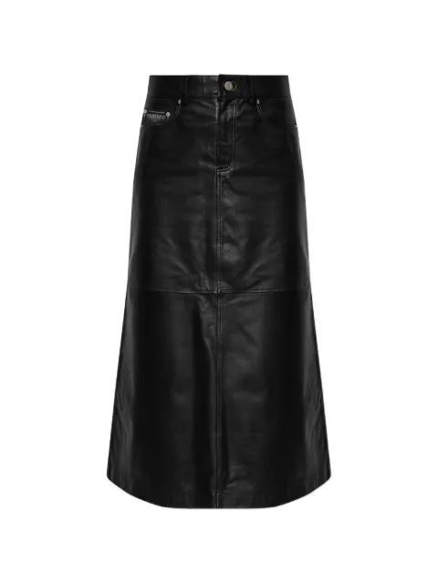 By Malene Birger falda midi Solene de piel