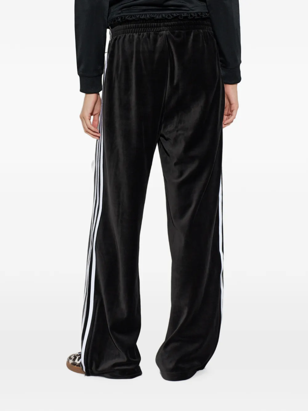 adidas 3-Stripes velour track pants Zwart