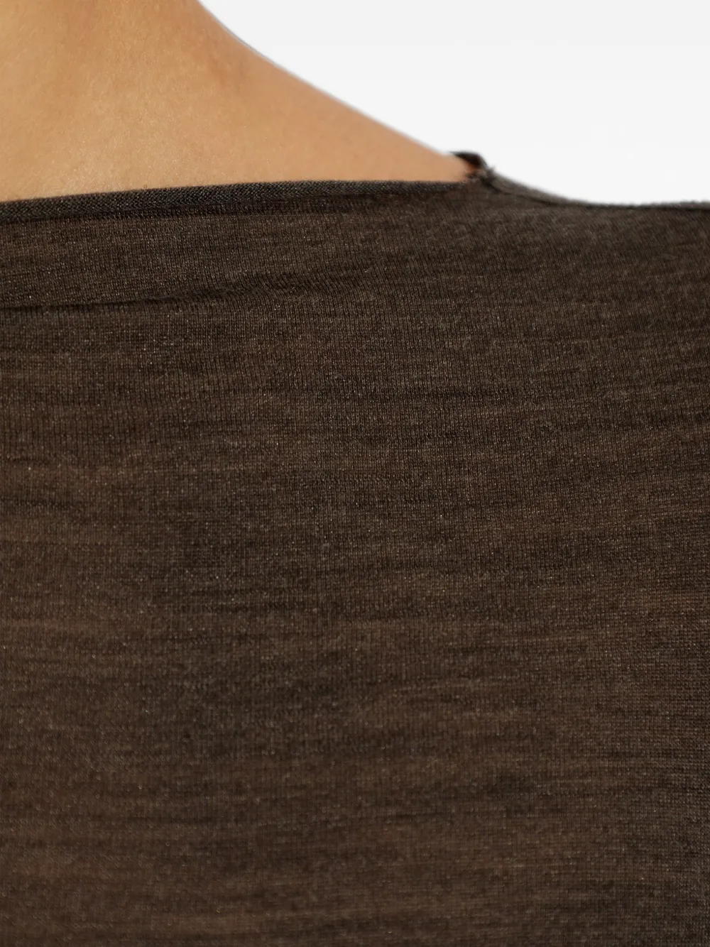 Rick Owens LS T doorschijnend T-shirt met lange mouwen Grijs