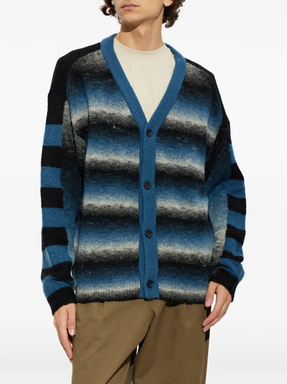 PS Paul Smith Gestreept gebreid vest Blauw