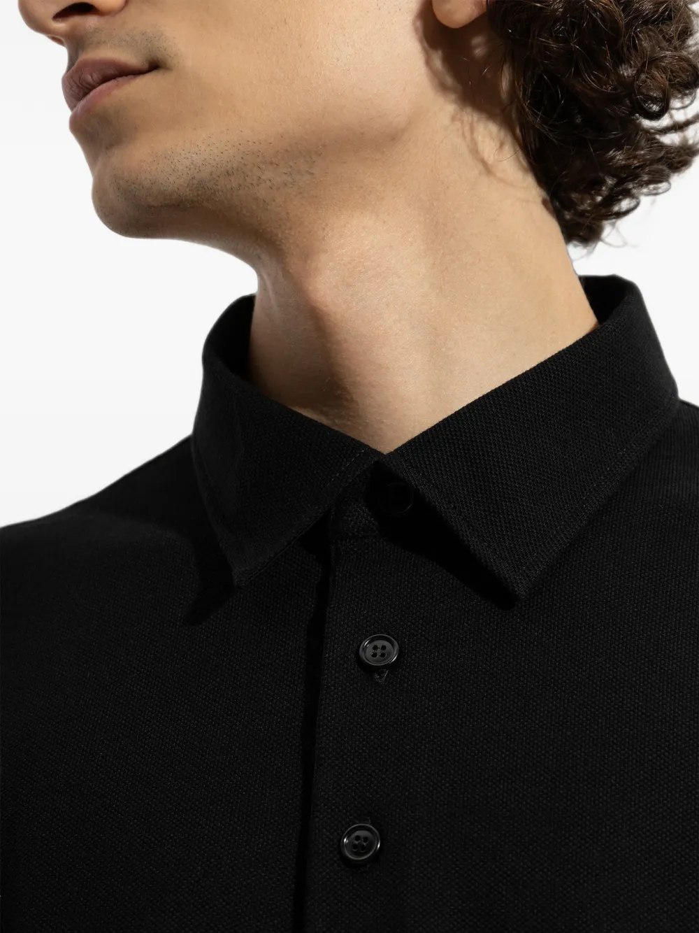 Brioni Essential poloshirt met geborduurd logo Zwart