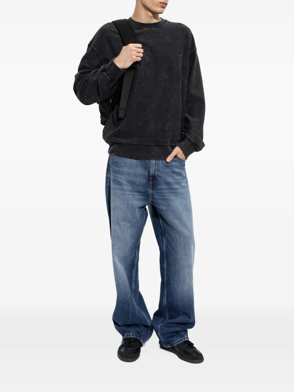 Carhartt WIP Lambert sweater met geborduurd logo Zwart