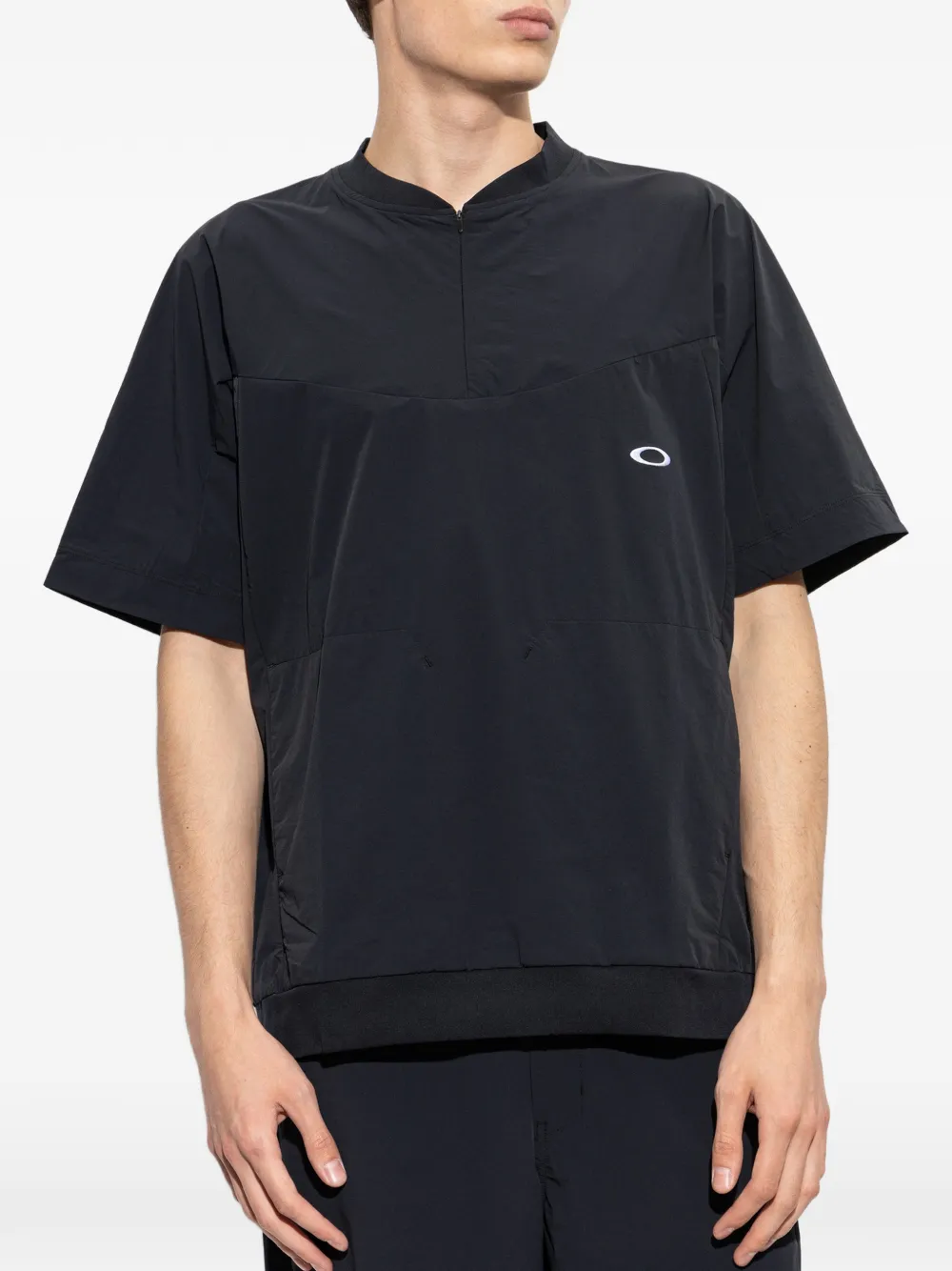 Oakley O-Blades T-shirt met geborduurd logo en kwartrits Zwart