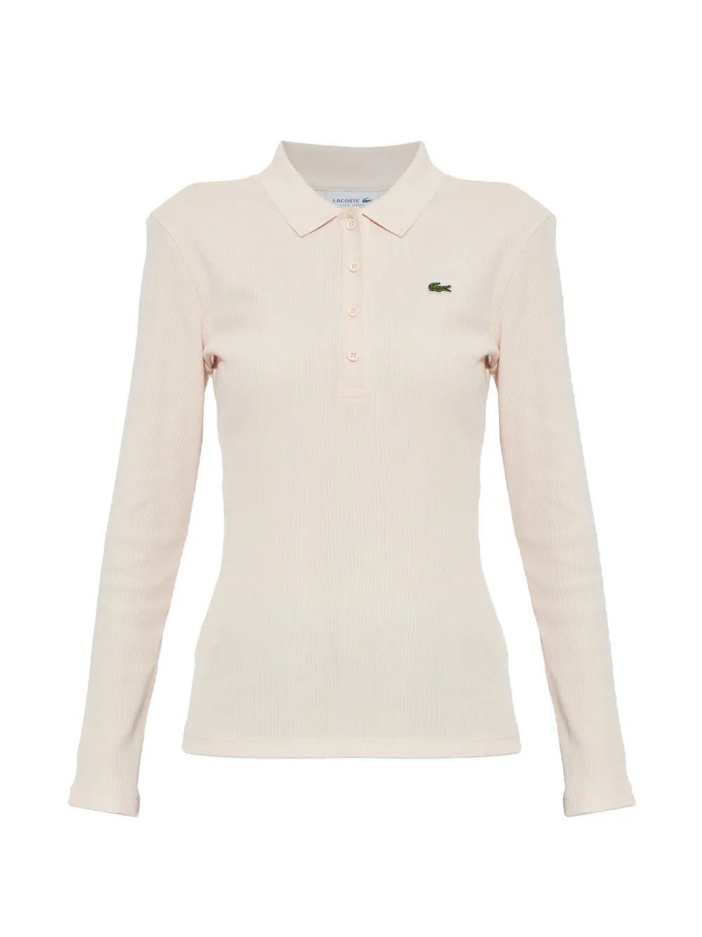 Lacoste ribbed long-sleeve polo shirt