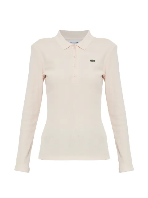 Lacoste ribbed long-sleeve polo shirt