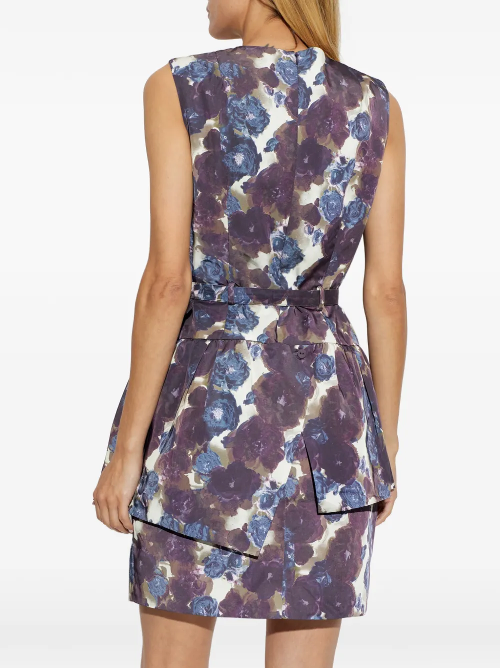 Baum Und Pferdgarten Anesa mini-jurk met bloemenprint en ceintuur Paars