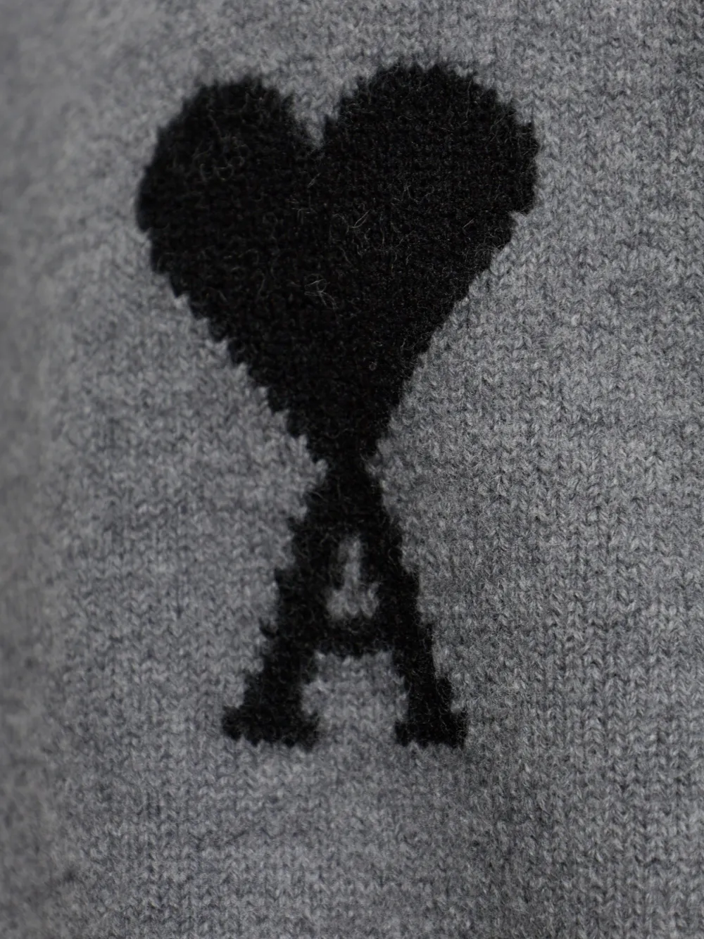 AMI Paris Ami de Coeur turtleneck sweater Grijs